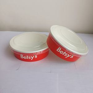 Conteneur en papier kraft blanc <span class=keywords><strong>de</strong></span> qualité alimentaire imprimé sur mesure, 30, 36 oz, 32, 48 oz, jetable, 500 ml, bol rond pour salade à emporter avec couvercle - Product Image 5