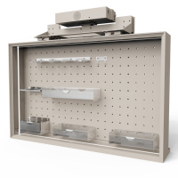 Système de rangement intelligent motorisé pour armoire, réglable en hauteur, pour cuisine et salle de bain, avec rangement dissimulé