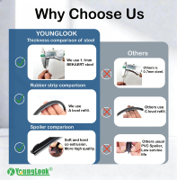 YOUNGLOOK YL-632 Kemiksiz Silecek Lastiği Çoklu Adaptör Kiti Skoda HR-V Arabalar için 18-24 İnç Doğal Kauçuk/Silikon Sıcaklık