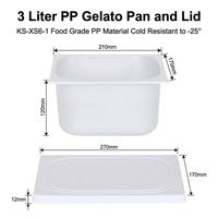 Boîte à glace empilable de 3 L en PP de qualité alimentaire sans BPA pour un rangement gain de place dans le congélateur
