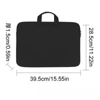 Lingsheng 2025 – Housse d'ordinateur portable moderne en néoprène imperméable avec fermeture éclair pour MacBook Air 13/15/15.6 – Sac d'affaires