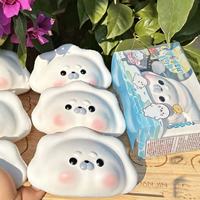 Jouet Squishy Hachimi Seal Dumpling, Jouet à Presser Super Doux et Humide, Jouet Anti-Stress Réaliste pour Adultes et Enfants