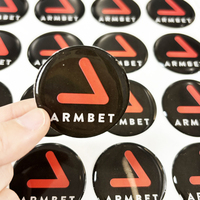 Signes Marque Étiquette Badge Auto-adhésif Impression Autocollant Personnalisé Cercle Rond Epoxy Autocollant