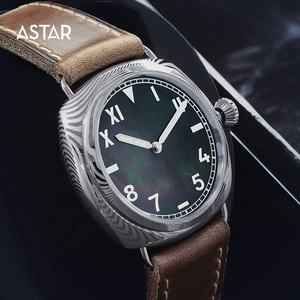 1 pièces logo personnalisé luxe 20atm Damas en acier plongée <span class=keywords><strong>eta</strong></span> <span class=keywords><strong>2824</strong></span>-<span class=keywords><strong>2</strong></span> mécanique automatique <span class=keywords><strong>montre</strong></span> de plongée homme avec cuir horween sangle - Product Image 2