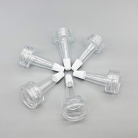 Flacon compte-gouttes pour ampoules, flacon en verre réutilisable avec bouchon, embout en PVC transparent, tête en corne mate pour crème visage