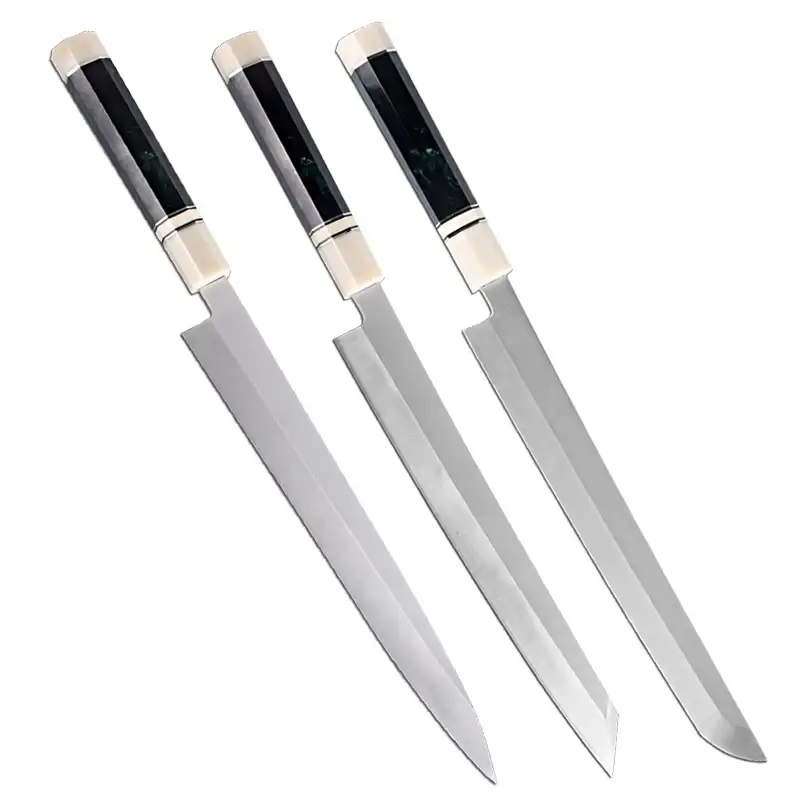 Japanese style Kitchen Couteaux Inox 11Inch long Knife Salmon sashimi Damascus Sushi knife with resin handle