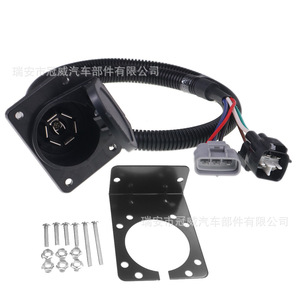 Conector de Remolque de 7 Pines, Arnés de Cableado de Plástico Negro, Estándar Mo-256 para Tundra 20137 43385 - Product Image 1