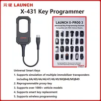 Programmateur de clés Android OBD2 X431 avec Super Chip, 4 jeux de clés intelligentes, garantie 2 ans, 12V