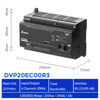 Controlador Lógico Programable (PLC) Delta Serie EC3 DVP20EC00R3 con 20 Entradas/Salidas, Salida de Relé, RS485 para Control de Equipos de Automatización
