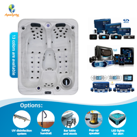 Jacuzzi Profesional para Exteriores, Spa para 3 Personas, Sistema Balboa de EE. UU., Acrílico Aristech, con Jets de Masaje y Cascada LED