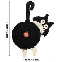 Dessous de verre pour chat mignon thé tasse à café napperons Durable résistant à la chaleur moderne 100% coton réutilisable décoration de la maison