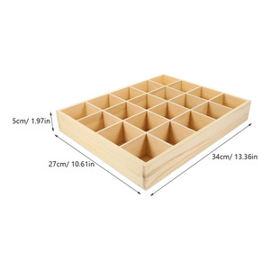 Boîte de plateau en bois avec <span class=keywords><strong>compartiments</strong></span> boîtes divisées bijoux ornements plantes succulentes Pot de <span class=keywords><strong>fleur</strong></span> support de boîte de rangement de bureau plateau d'affichage - Product Image 5