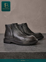 Bottes Chelsea en Cuir Véritable pour Hommes 2026 Automne/Hiver Nouvelle Collection – Bottines à Semelle Épaisse, Bout Rond, Fermeture Éclair, Tendance et Idéales pour le Quotidien