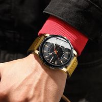 Jam Tangan Kulit BINBOND Pria Relogio Masculino Fashion Tahan Air Quartz Kalender Jam Tangan Pria Otomatis Arloji Pria Logo Custom