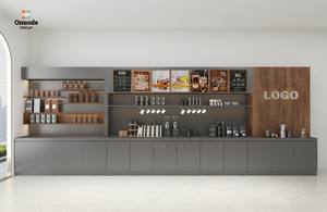 Chiosco Caffè Moderno Personalizzato Bancone <span class=keywords><strong>Bar</strong></span> per Caffetteria con Illuminazione a LED per Design di Interni di Caffè e Panetterie - Product Image 4