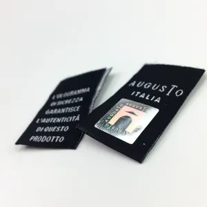 Оптовая продажа пользовательский бренд логотип печать безопасности голографическая Одежда Этикетка