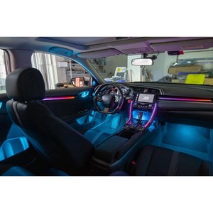 Kit d'éclairage d'ambiance ICarsin 128 couleurs pour FK_ 2016-2021 RHD/LHD, éclairage LED intérieur, contrôle par application, 6-16V, mise à niveau de garniture - Product Image 4