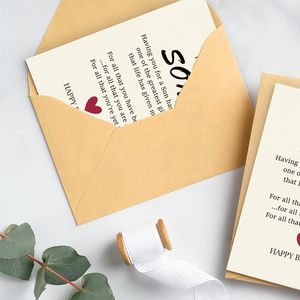 Cartulina blanca personalizada Tarjeta <span class=keywords><strong>de</strong></span> felicitación <span class=keywords><strong>de</strong></span> <span class=keywords><strong>cumpleaños</strong></span> Regalo creativo para adultos para <span class=keywords><strong>hijo</strong></span> <span class=keywords><strong>de</strong></span> mamá y papá hecho <span class=keywords><strong>de</strong></span> papel - Product Image 4