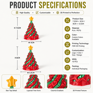 Jouet anti-stress en forme de cône en spirale d'arbre de Noël imprimé en 3D en plastique, cadeau créatif et éducatif pour enfants, décoration de bureau pour les fêtes - Product Image 3