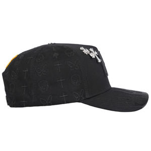 Gorra TCAP de 5 Paneles con Logotipo Metálico Personalizado, Botón y Etiqueta Trasera de Gamuza - Product Image 4