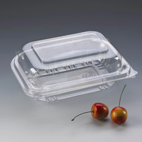Hotelbestelling: Wegwerp plastic voedselcontainer voor vers fruit met deksel, biologisch afbreekbare schaal, plastic fruitcontainer