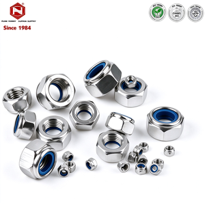 Écrous de blocage hexagonaux en acier au carbone DIN985 avec insert en nylon, galvanisés, anti-vibration, plusieurs tailles, fournis directement par l'usine - Product Image 1