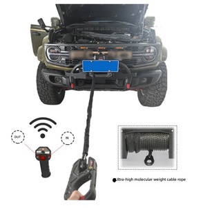 Kit de récupération tout-terrain 4x4 avec treuil électrique 12V, câble synthétique, télécommande sans fil et support de pare-chocs pour SUV et Jeep – Accessoire de <span class=keywords><strong>remorquage</strong></span> - Product Image 3
