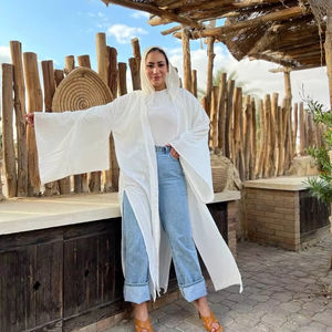 Style d'été pour les fabricants et grossistes d'abayas musulmanes, nouvelle abaya ouverte, vêtements islamiques turcs, vêtements maxi pour femmes musulmanes - Product Image 5