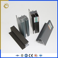 Profilés d'extrusion en aluminium gris argenté pour la fabrication de fenêtres et portes coulissantes colombiennes/costaréennes