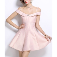 Nouvelle Robe de Soirée Écologique d'Été à Bretelles et Col Rond avec Fermetures Éclair pour Vêtements Féminins en Gros