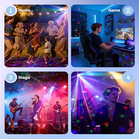 Éclairage de scène LED RGBW pour clubs, bars, concerts et DJ, lumière laser, stroboscope, faisceau, éclairage de fête coloré pour KTV, bar, salle privée
