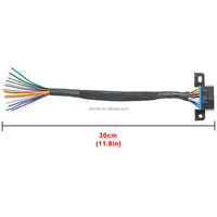 Kabel Ekstensi OBD 2 16pin J1962 OBD2 Male ke Female untuk Diagnostik Mobil, Peralatan Otomotif, Konektor OBD 2, Kabel Harness