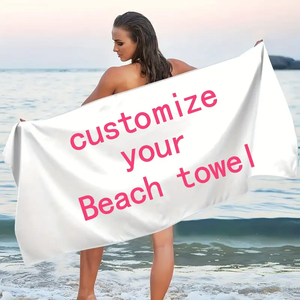 Serviette de plage personnalisée en microfibre sublimation numérique Logo imprimé Promotion du sport Serviette de plage douce personnalisée sur la plage - Product Image 6