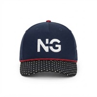 Gorra de béisbol al por mayor con bordado de eslóganes, de dos tonos, 5 paneles, de algodón, con visera de bloques de color