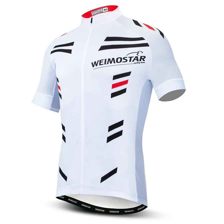 Custom ขี่จักรยาน Jersey Ropa Ciclismo แขนสั้นขี่จักรยานเสื้อผ้าฤดูร้อนสีขาวจักรยานสวม MTB ขี่จักรยานเครื่องแต่งกาย