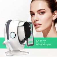 Analyseur de peau K57 AI, test personnalisé de la couleur de la peau, imagerie spectrale 8 bandes, 18 indicateurs, pigmentation, hydratation, acné, rides