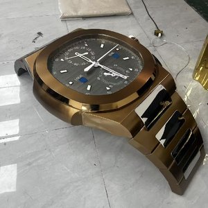 Bàn trà inox cao cấp phong cách Ý, mặt kính cường lực, thiết kế sang trọng, kiểu dáng máy móc vòng tròn, phù hợp biệt thự. - Product Image 5