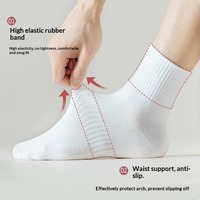 Chaussettes mi-mollet en coton pour hommes et femmes, fines, couleur unie, absorbant la sueur, pour le sport et les loisirs, printemps-été, 7305