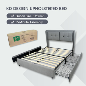 Fabbrica custom queen king size moderna struttura <span class=keywords><strong>del</strong></span> <span class=keywords><strong>letto</strong></span> <span class=keywords><strong>con</strong></span> <span class=keywords><strong>testiera</strong></span> cuscino in legno imbottito tufted telaio <span class=keywords><strong>del</strong></span> <span class=keywords><strong>letto</strong></span> <span class=keywords><strong>testiera</strong></span> <span class=keywords><strong>con</strong></span> cassetto - Product Image 2