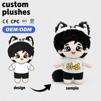 Peluche personnalisée garçon anime OEM ODM, jouet en peluche personnalisé avec design à bandeau, certifié CE CPC EN71 ASTM, vente en gros directe usine