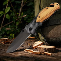 Couteau de poche pliant de 2,5 pouces en bois d'olivier pour le camping, la survie, la chasse, EDC, vente en gros depuis la Chine