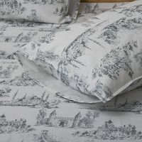 Parure de lit trois pièces en coton lavé de luxe, douce et chaude, tissage uni imprimé, draps et taies d'oreiller pour la maison