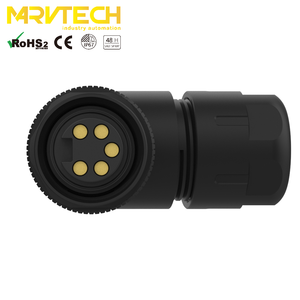 Conector Óptico Mini Change Hembra de 7/8, 5 Pines, Ángulo Recto, Impermeable, para Montaje en Campo, con Tuerca de Aluminio Fundido - Product Image 2
