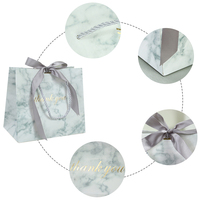 Mini-boîtes créatives en marbre gris pour dragées de mariage, emballages en papier tendance pour fêtes, baby showers, chocolats - pour usage alimentaire