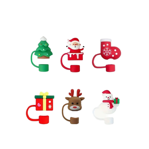 Nouveaux Embouts de Paille Réutilisables 3D de Noël, Couvercles Personnalisés Anti-Poussière de 10 mm pour Gobelets Isothermes de 30 oz et 40 oz - Product Image 4