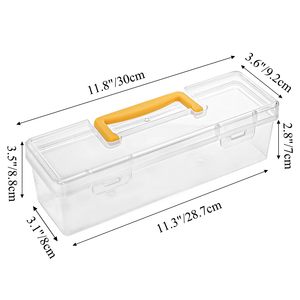 1-gói Trung Quốc phong cách hình chữ nhật sơn bàn chải trường hợp Xách Tay Hộp nhựa xử lý cho nghệ thuật tổ chức thủ công đồ gốm công cụ sơn móng tay - Product Image 2