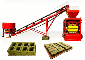 Machine à fabriquer des blocs semi-automatique QT4-24, machine à fabriquer des blocs creux en béton, machine à fabriquer des briques solides en ciment et sable, ligne de production de pavés - Product Image 3