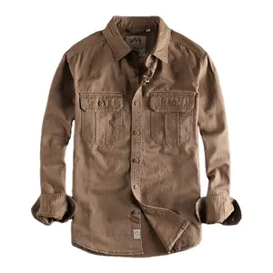 2024 도매 캐주얼 면 턴 다운 칼라 재킷 하이 퀄리티 현대 남성 패션 스타일