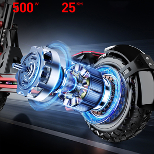 Trottinette électrique pour adultes, moteur 500W, trottinette électrique rapide, vitesse maximale de 30 MPH et autonomie de 43 miles, double frein, pliable - Product Image 4