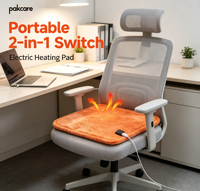 Coussin chauffant électrique multifonction USB, 3 températures réglables, tapis chauffant portable pour la maison, le bureau, l'hiver, chaleur corporelle complète